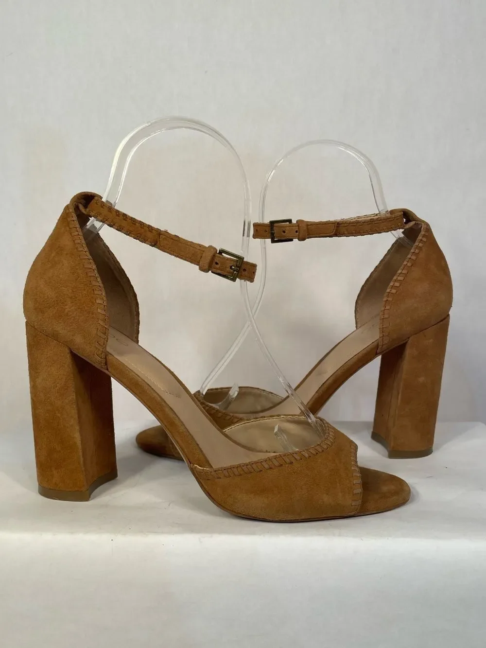 Aldo Women’s Ankle-Strap Block Heel Sandals - Brown Suede